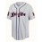 Men'S White Striped # 9 Baseball Shirt, Classic Letter Embroidery Design, Button Style Short Sleeved Breathable