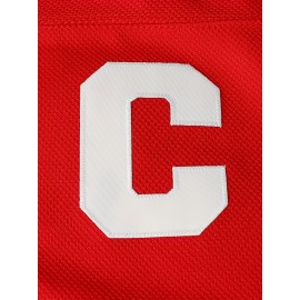 Men's #99 Gretzky Canada Cup Ice Hockey Jersey - Vintage Red & White Design, Name & Logo, Moisture-Wicking, Breathable Polyester, V-Neck, Long Sleeve for Team Sports & Casual Wear, Patriotic Clothing | Retro Sports Attire | Detailing