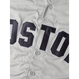 Men'S #9 Vintage Grey Baseball Jersey Stitched Baseball Jersey S-3XL