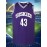 Men'S Basketball Shirt # 43 Purple Basketball Sports Shirt