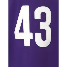 Men'S Basketball Shirt # 43 Purple Basketball Sports Shirt