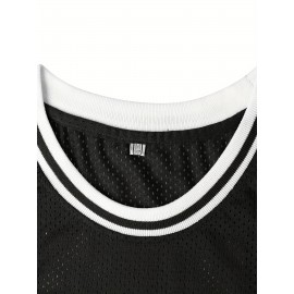 Men's #14 Black Basketball Jersey - Breathable Polyester Sports Shirt with Details, Loose Fit for Spring, Summer, and Fall, Sizes S-XXXL
