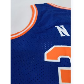 Men'S Embroidered Basketball Shirt - Round Neck, Loose, Breathable, And Elastic Tank Top, Suitable For Training, Parties, And Weekends - Suitable For All Seasons Wear By Both Adults And Women