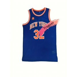 32 Men'S Sports Basketball Shirt, Breathable Sleeveless Embroidered Sweatshirt For Summer Training Competitions, Breathable And Loose, Perfectly Designed High Quality Clothing