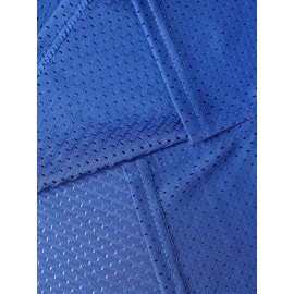 Men's Baseball Shirt 54 Blue Embroidered Polyester Baseball Shirt Loose Knit Fabric Suitable for Wearing In Spring, Summer, And Autumn