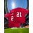Men'S Rugby Shirt # 21 Red Embroidered Rugby Shirt Loose Fit Polyester Knitted - Perfect For Casual And Sportswear Machine Washable - Sizes From S To XXXL