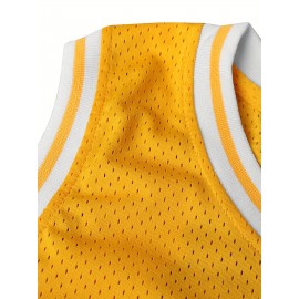 Men'S Basketball Shirt # 14 Yellow Sportswear For Spring, Summer, And Autumn, Size S-XXXL