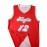 Men's #12 Red Basketball Jersey - Vibrant Orange & Blue Design, Breathable Polyester Mesh for Training, Competition, and Team Sports, Sizes S-XXXL