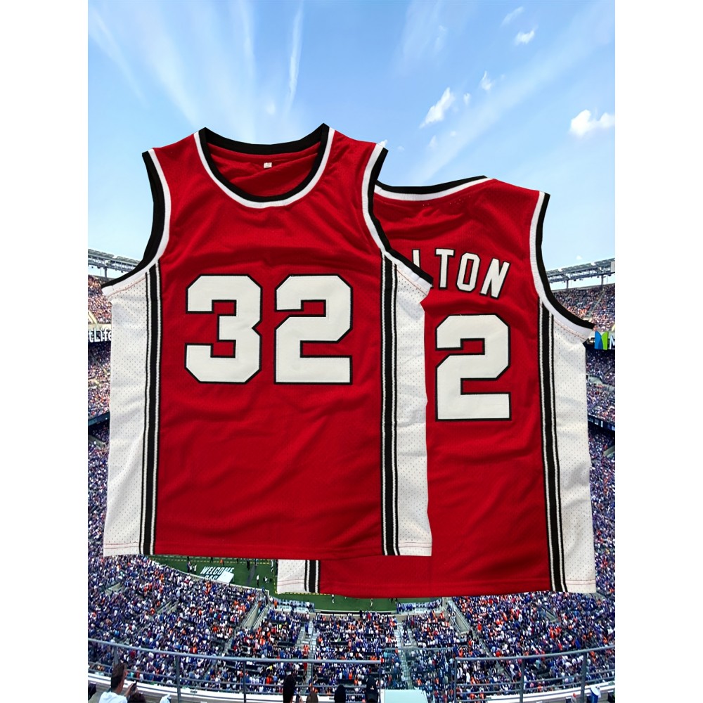 Men'S # 32 Classic Red Retro Embroidered Sleeveless Basketball Shirt - Breathable And Moisture Absorbing, Perfect For Team Training And Competitions, Sizes From S-XXXL