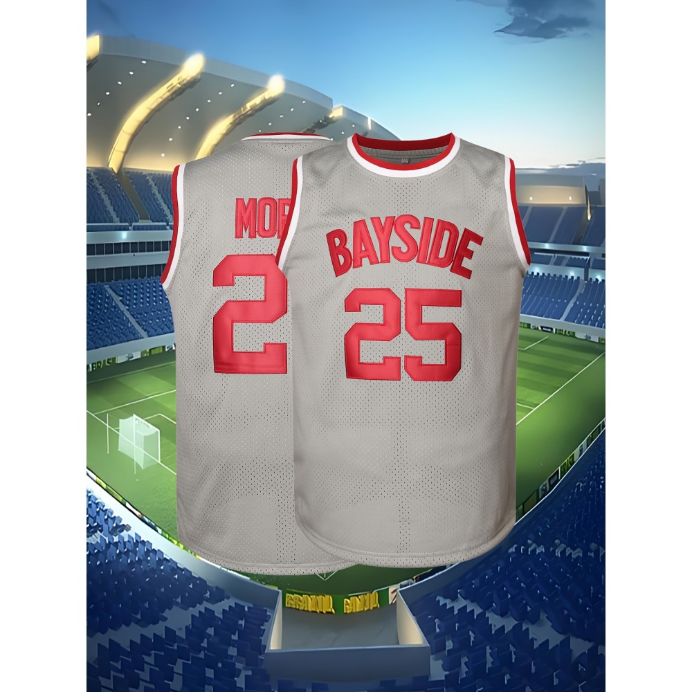 Men'S American Basketball Jersey # 25 Gray Basketball Sports Shirt Breathable Round Neck Loose Fabric Suitable For Outdoor Dating Street Handsome S-XXXL