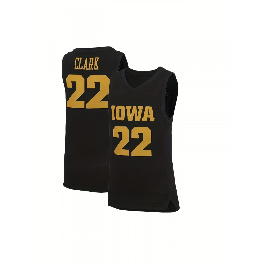 Men's #22 Vintage Black Basketball Jersey - 