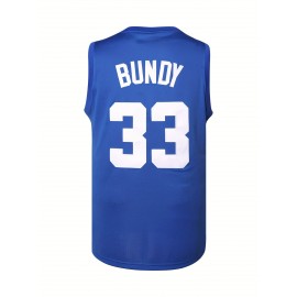 Men's Polk High #33 Basketball Jersey - Sleeveless, Breathable Polyester, 