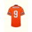Men's Retro #9 Orange Football Jersey with Embroidery - V-Neck, Short Sleeve, Breathable & Moisture-Wicking, Ideal for Parties, Outdoor Sports & Casual Wear