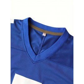 Men'S # 5 Embroidered Polyester Football Shirt V-neck Sports Shirt Suitable For Leisure And Outdoor Activities 100% Polyester Knitted Fabric Loose Fit Suitable For Training Beach Parties Spring/Summer Autumn
