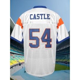 Men'S American Football Top # 54 White Sports Shirt Suitable For Street Training, Competitions, Spring/Summer/Autumn Wear S-XXXL