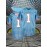 Men's Blue V-Neck Rugby Sweatshirt #1 - Embroidered Polyester Loose Fit Knit Jersey for Sports & Casual Wear, Sizes S-3XL, Breathable & Durable for Team Sports, Training, and Everyday Use