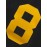 Men's #8 Black Baseball Jersey - Breathable Polyester V-Neck Loose Fit with Embroidered Number 8 & Golden Accents, Machine Washable for Team Sports, Training, Casual Outings (Sizes S-3XL)