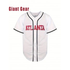 Men's Baseball Jersey # 55 White Baseball Jersey Suitable for Training, Beach Games, Vacations, Casual Wear, Breathable V-neck Embroidered Polyester Loose Micro Elastic Fabric Size S-3XL