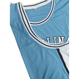 Classic Embroidered Basketball Clothes For Children, Blue And White, Retro Classic Remake, Revisiting The Glory Years, Sportswear For 3-12 Years Old