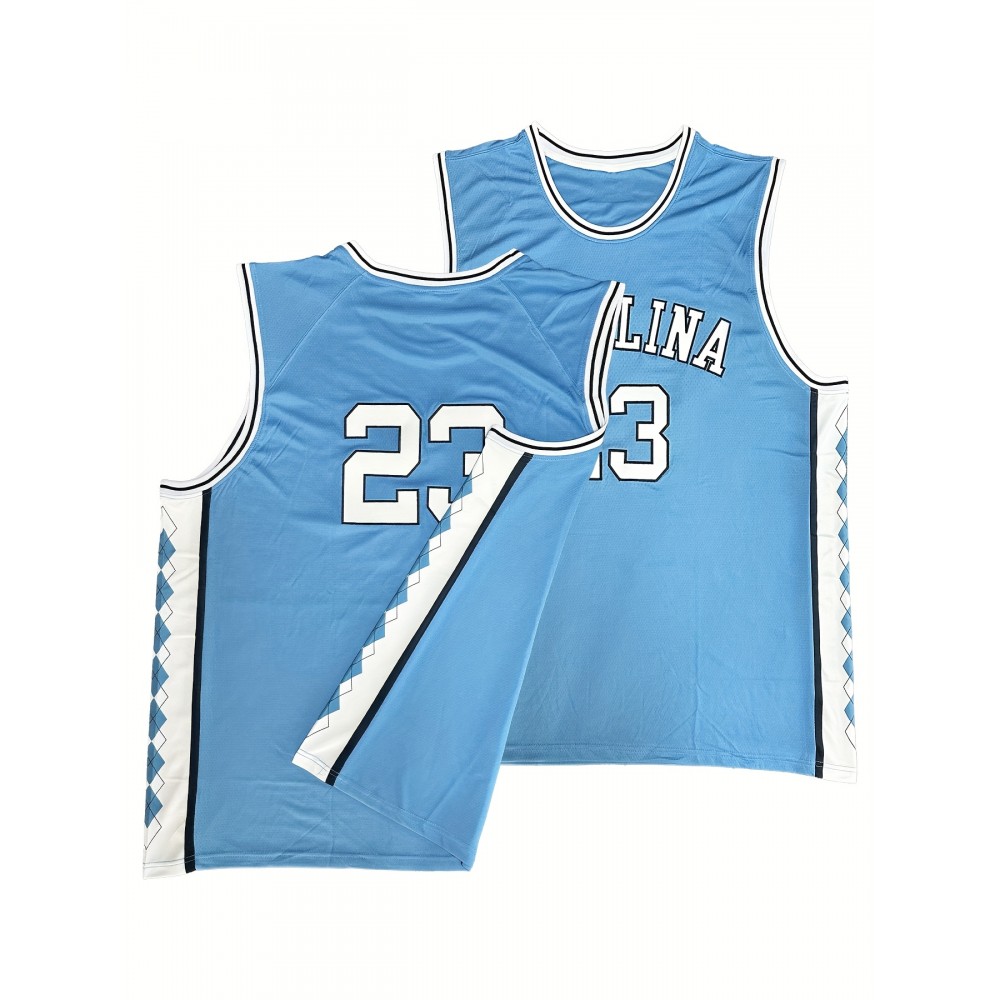 Classic Embroidered Basketball Clothes For Children, Blue And White, Retro Classic Remake, Revisiting The Glory Years, Sportswear For 3-12 Years Old