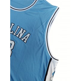 Classic Embroidered Basketball Clothes For Children, Blue And White, Retro Classic Remake, Revisiting The Glory Years, Sportswear For 3-12 Years Old