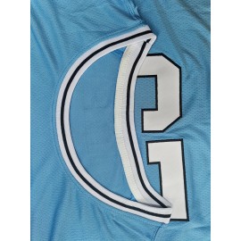 Classic Embroidered Basketball Clothes For Children, Blue And White, Retro Classic Remake, Revisiting The Glory Years, Sportswear For 3-12 Years Old
