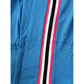 Girls' #25 Blue & Pink Basketball Jersey - High School Sport Uniform for Ages 3-14, Breathable Polyester, 