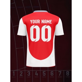 [Customizable Soccer Jersey] Customizable Youngsters' Soccer Jersey | V-Neck, Comfort Fit with Name & Number, Breathable Polyester, Machine Washable, Perfect for Sports & Outdoor Activities