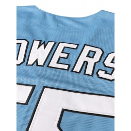 Youth Baseball Jersey # 55 Blue Sports Shirt Suitable For Teenagers To Wear In Spring, Summer, And Autumn