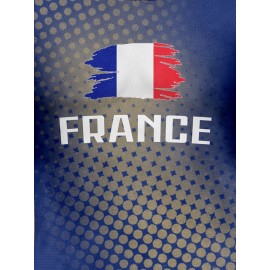 Professional Sports Fabric Women's Creative Pattern Print Country Home Soccer Jersey T-shirt, As Gifts For Sports Fans