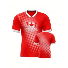 Professional Sports Fabric Women's Creative Pattern Print North America Home Soccer Jersey T-shirt, As Gifts For Sports Fans