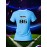 Customizable Women's V-Neck Football Jersey - Personal Name & Number, Breathable Polyester, Quick-Dry Sports Top for Team Training & Casual Wear, Blue with Striped Accents