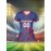 Customizable Women's V-Neck Football Jersey - Personalized Name & Number, Breathable Polyester, Quick-Dry Sports Top for Team Training, Casual Wear, and Fitness - Blue with Red & White Accents, Sports Training Top | Athletic Clothing | Smooth Fabric