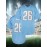 Men'S American Football Sweatshirt, # 26 Blue Breathable V-neck Embroidered Polyester Sportswear, Suitable For Street, Team Sports, Beach, Loose Knitted Fabric, S-3XL