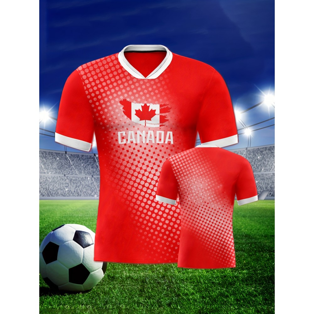 Professional Sports Fabric Women's Creative Pattern Print North America Home Soccer Jersey T-shirt, As Gifts For Sports Fans